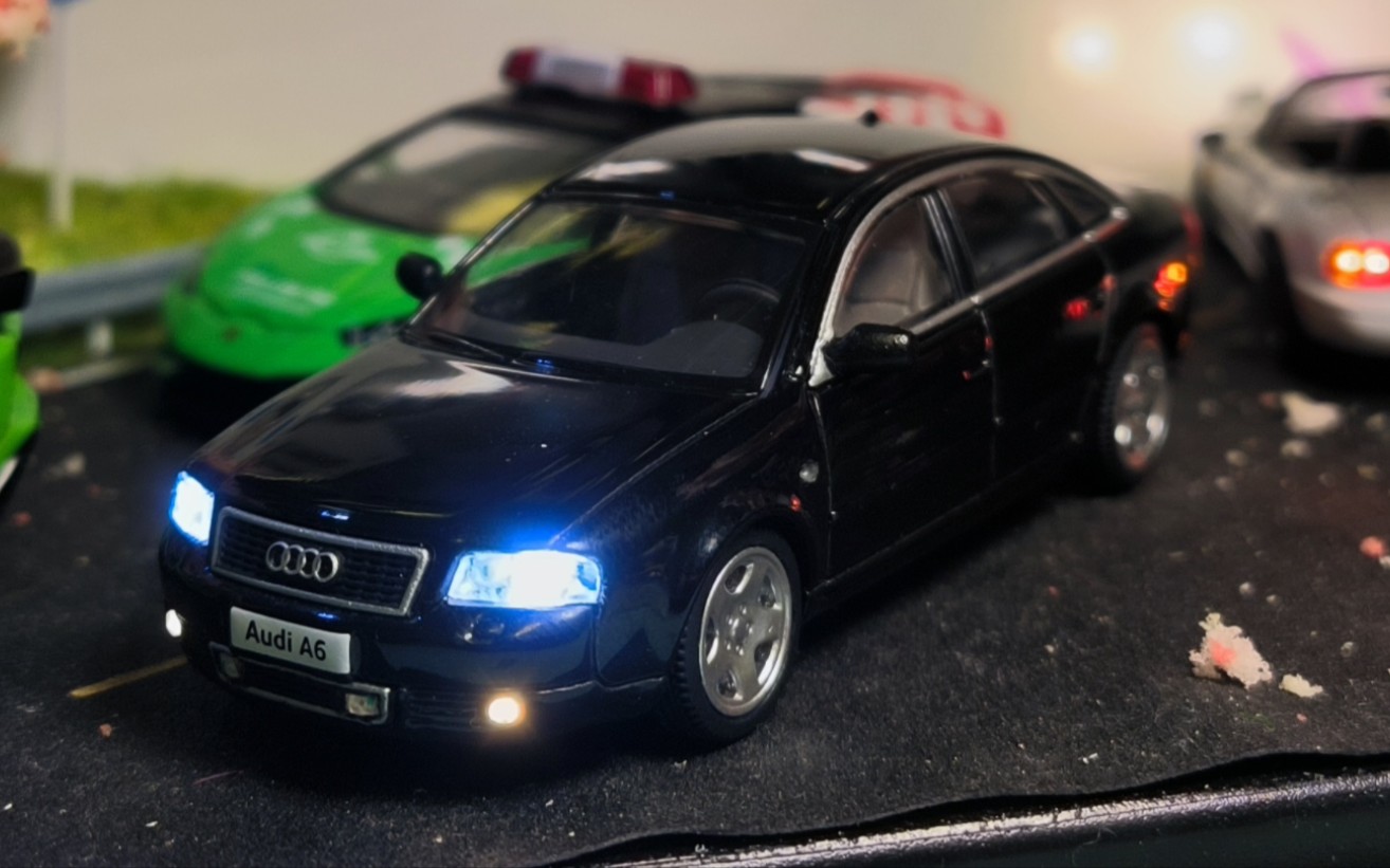 1/64 拓意 奥迪a6 灯光改装全车灯光展示(便衣警车)