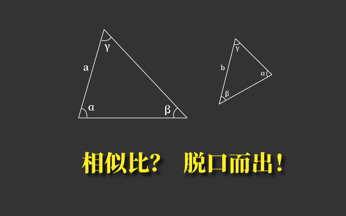 一招让相似比能够脱口而出哔哩哔哩bilibili