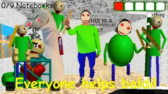 Download Video: Everyone helps baldi! (所有人帮助巴迪) - Baldi's Basics Mod