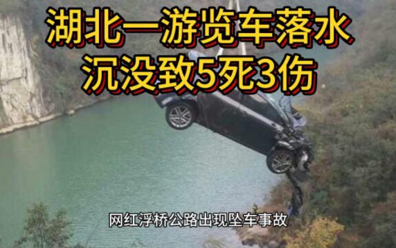 湖北恩施网红浮桥游览车落水沉没 3人获救送医 5人已无生命体征哔哩哔哩bilibili