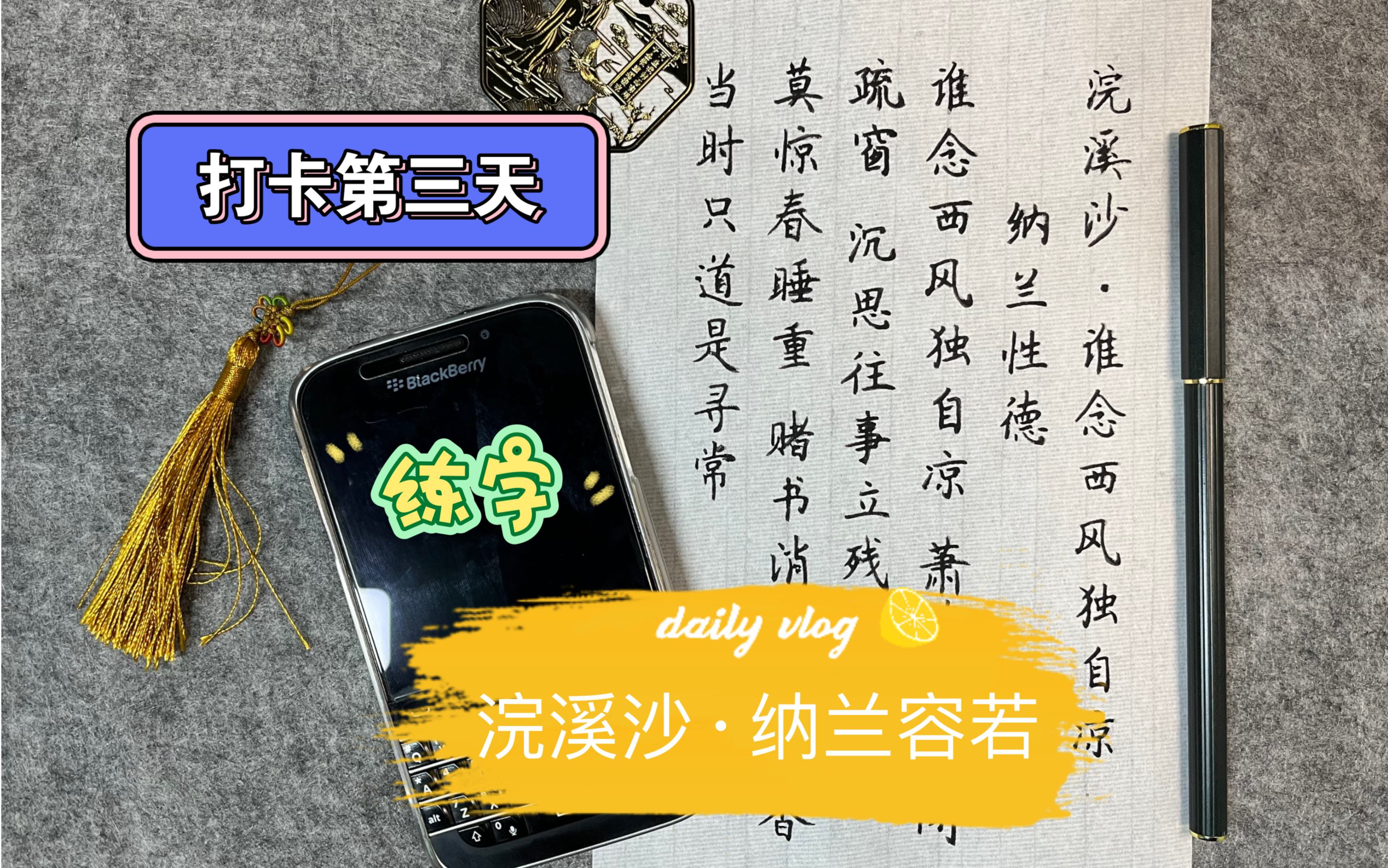 練字打卡|第三天·《浣溪沙·納蘭容若》