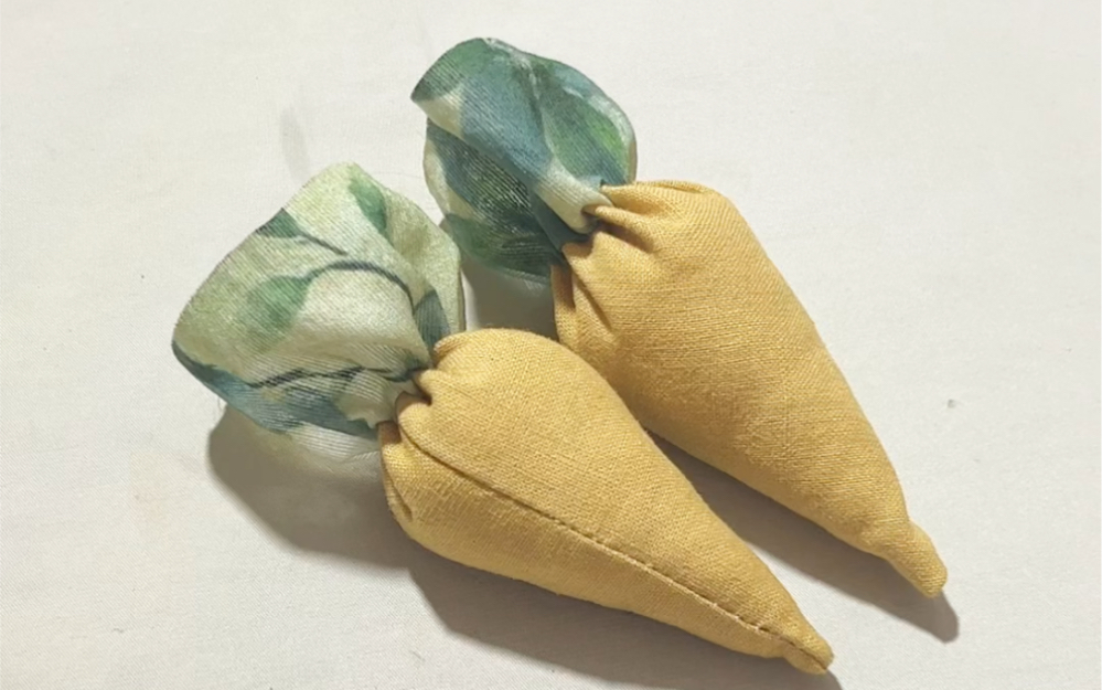 布艺胡萝卜的做法,可以做包包挂件