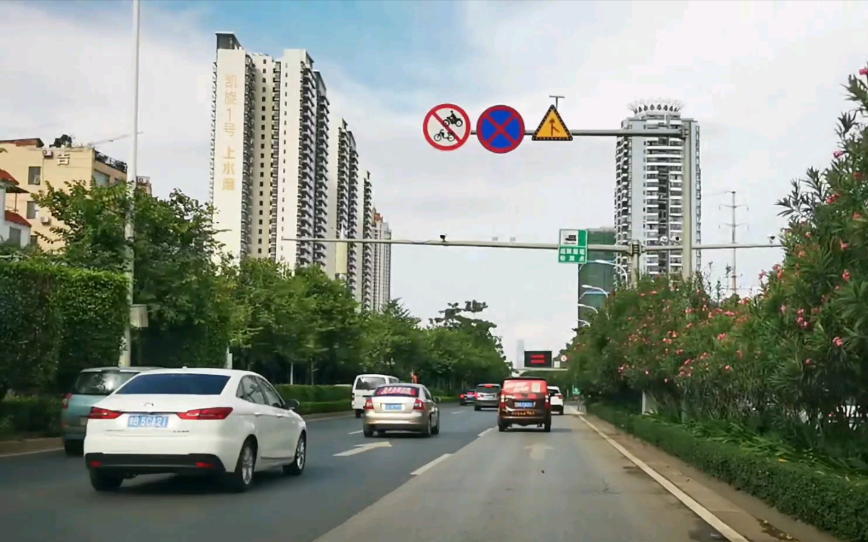 [图]通过白沙大道亭江路立交前方展望POV