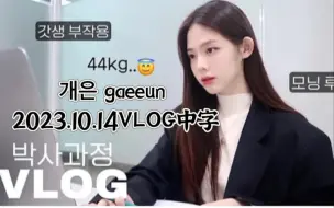 Descargar video: 【中字】gaeeun2023.10.14VLOG中字|博士课程VLOG|减轻3kg现在44kg的日常|早晨有氧运动|咖啡馆和家里学习的连续|秋季日常穿搭