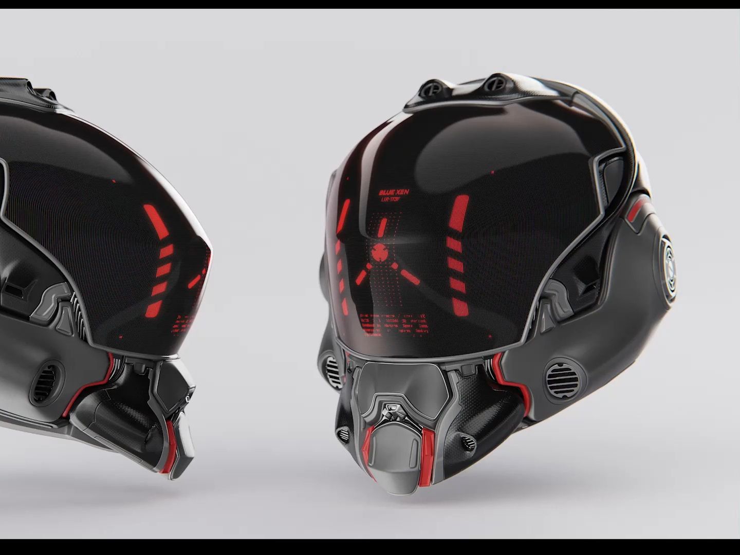 blender〕逼真科幻头盔第2部分表面细节