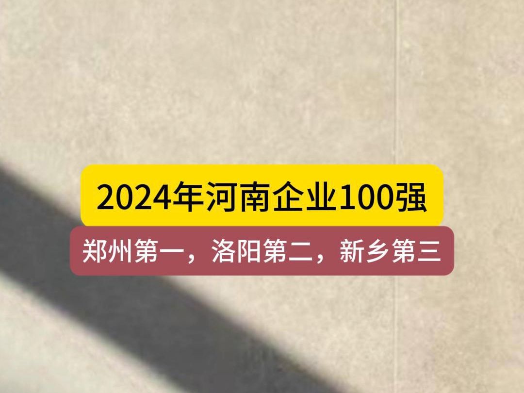 2024年河南企业100强哔哩哔哩bilibili