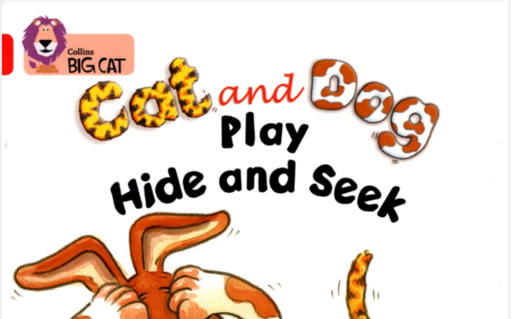 [图]Maggie讲故事 自制大猫分级跟读视频2级红色系列 Cat and dog play hide and seek