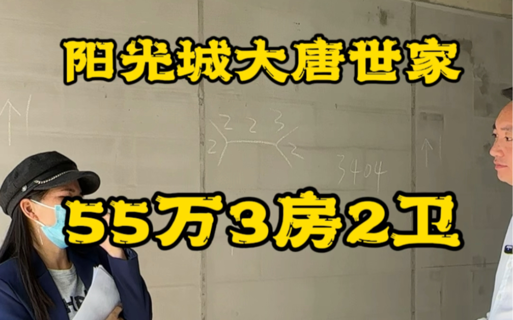 五象南——阳光城大唐世家,90平东边套3房2卫,55万,单价6111,只待有缘人哔哩哔哩bilibili