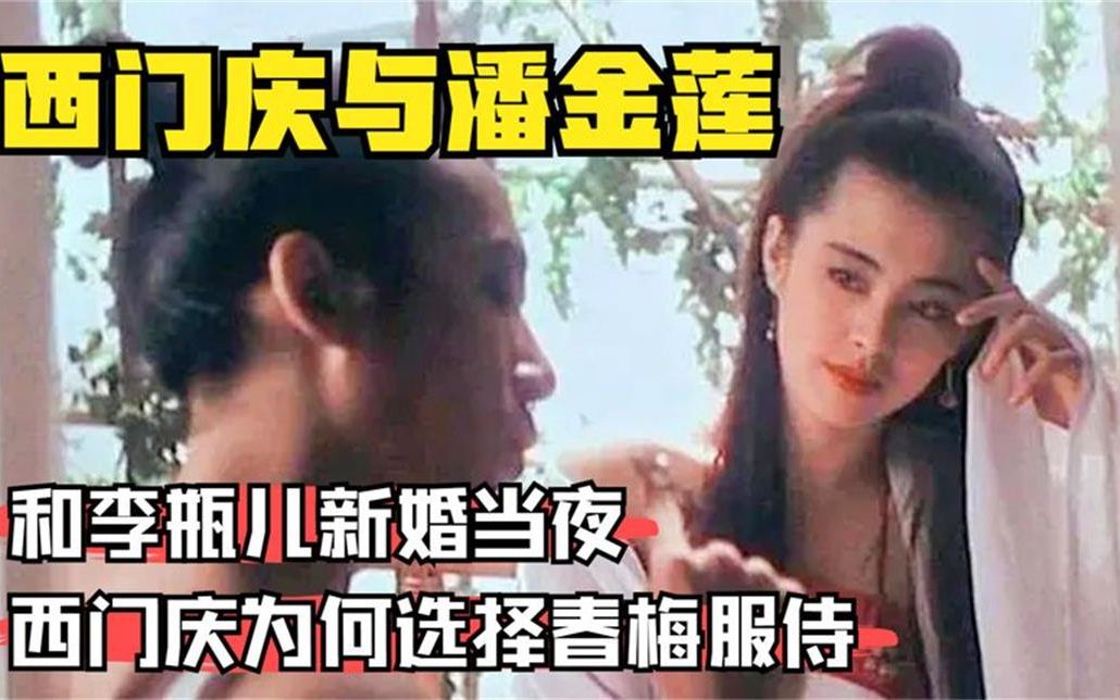 和李瓶儿新婚当夜,西门庆为何选择春梅服侍?潘金莲只说对了一半哔哩哔哩bilibili