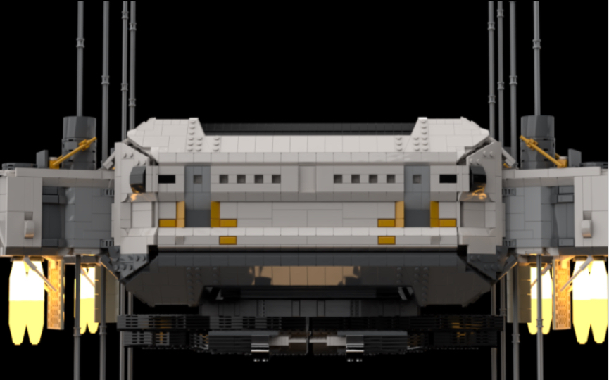 用砖块垒起来的太空电梯 - 流浪地球2 太空电梯 乐高moc作品