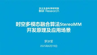 时空多模态融合算法StereoMM开发原理及应用场景