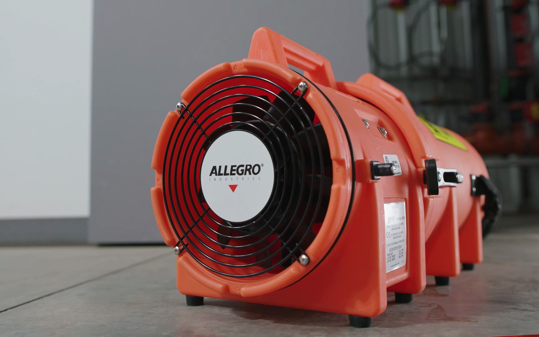 allegro奥力格8寸带风管筒的塑料ex轴流防爆鼓风机