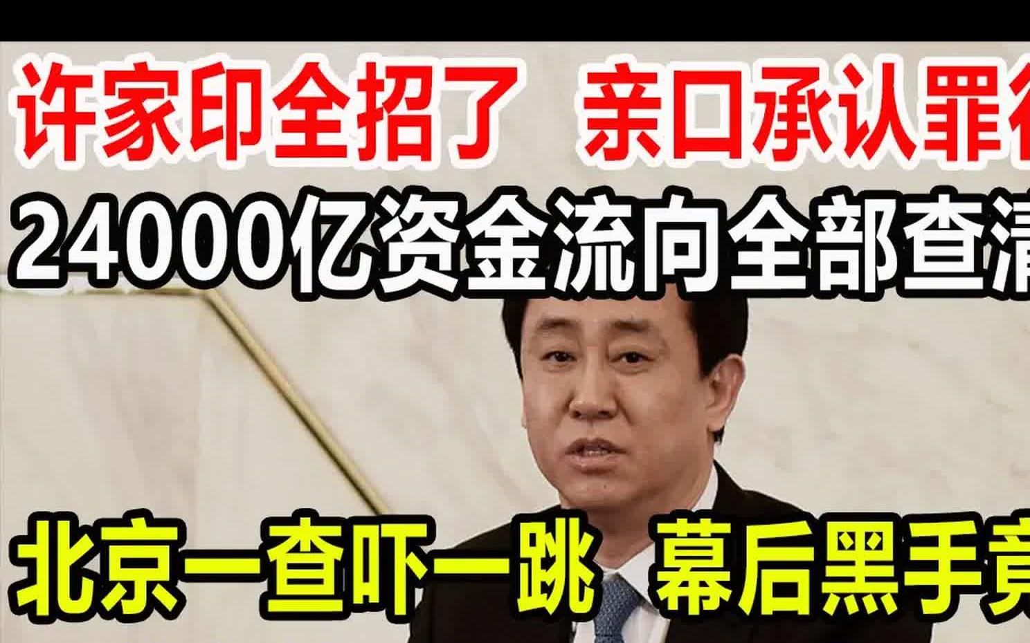 许家印全招了,亲口承认罪行,24000亿资金流向全部查清哔哩哔哩bilibili