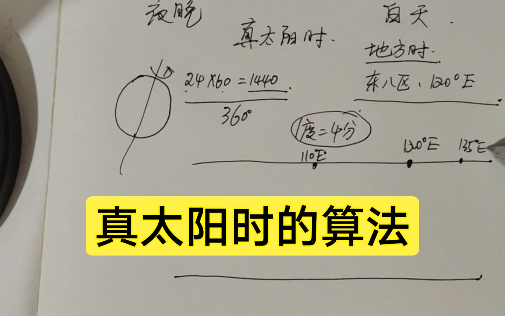 真太阳时的算法.友情提示:本期视频建议饭后观看!明天画罗盘(⴯𝡢œꏉ✪｡`)哔哩哔哩bilibili