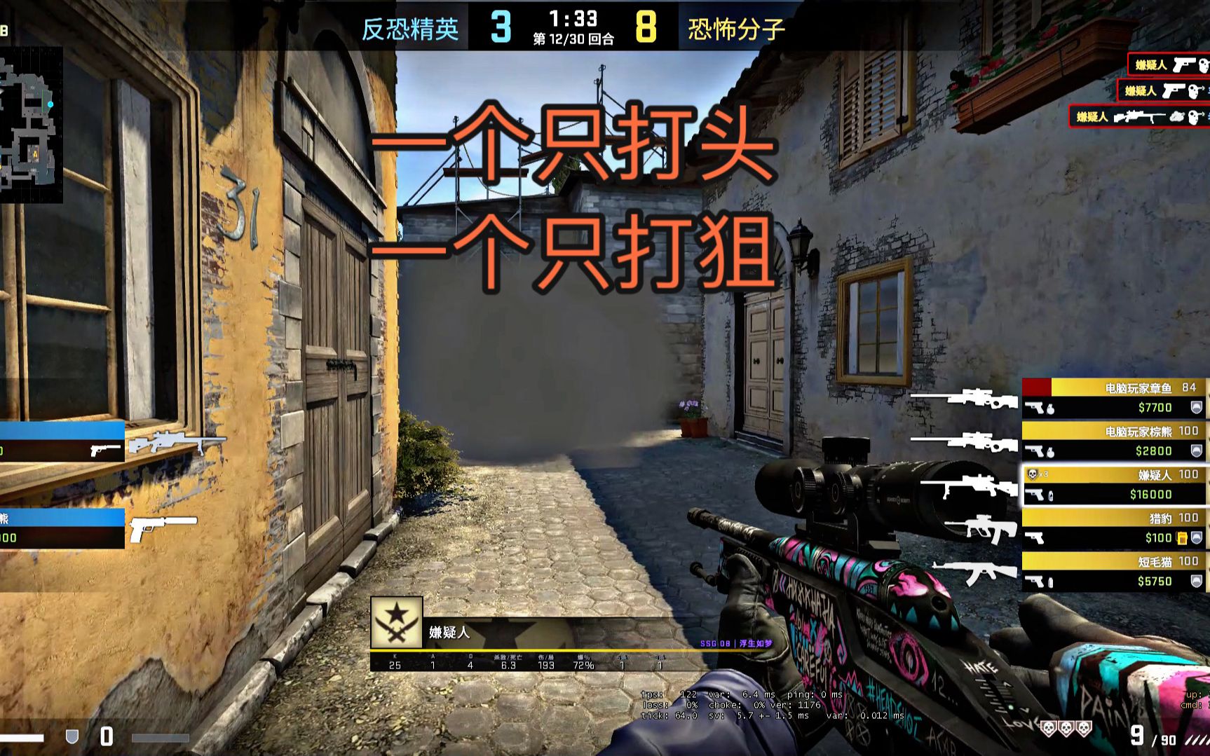 csgo监管11475爆头率嫌疑人狙击大师嫌疑人