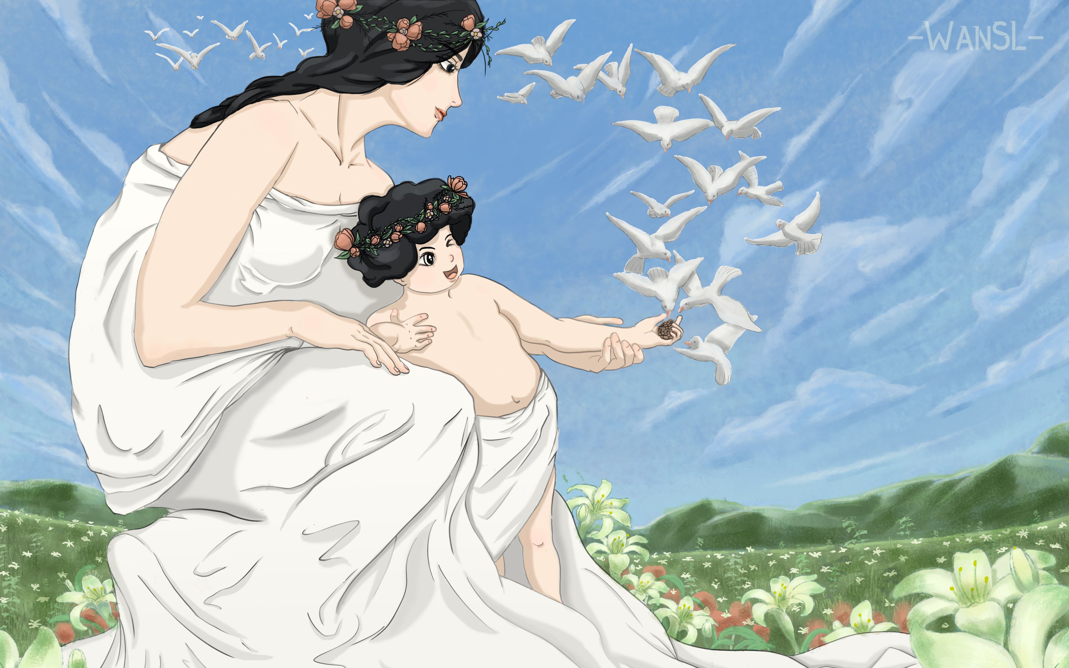 活动  【板绘】母与子