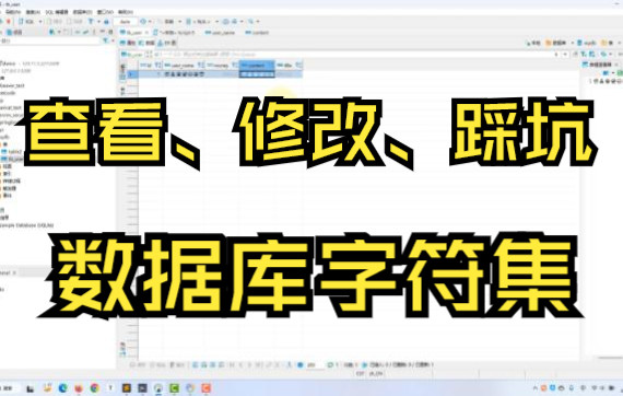 查看、修改、踩坑字符集
