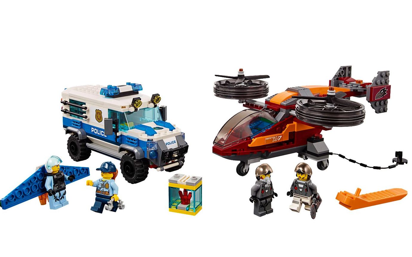 乐高lego60209城市系列空中特警追捕钻石劫案2019速拼评测