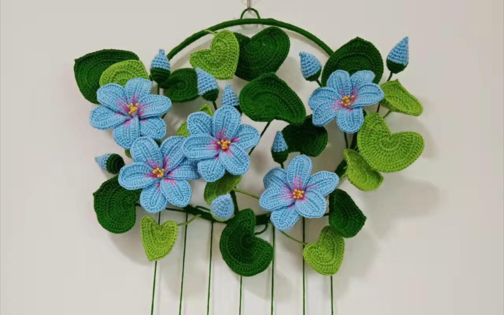 【钩针】【油桐花挂件】【蓝色成品】欣赏 新作品 自己满意