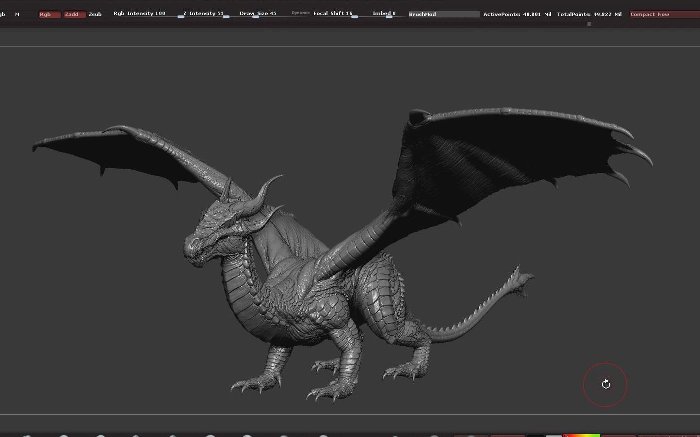 【Zbrush】雕刻飞龙高精度模型全流程教程(中英双字)哔哩哔哩bilibili