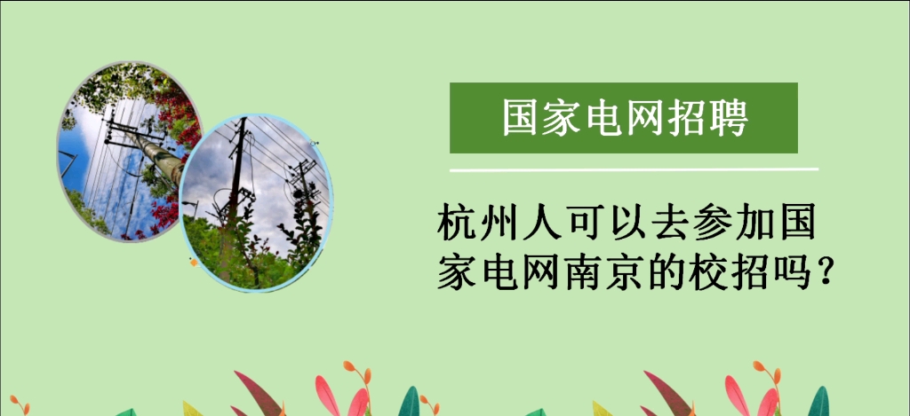 杭州人可以去参加国家电网南京的校招吗?哔哩哔哩bilibili