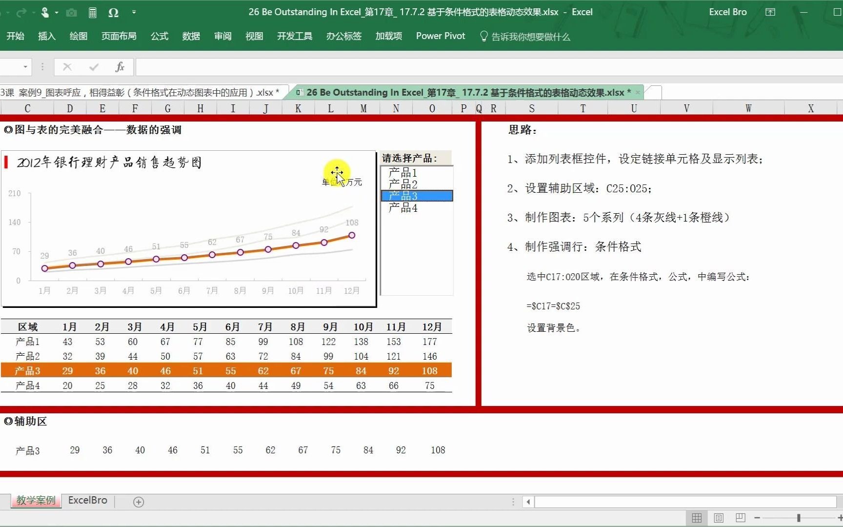 Excel图表呼应,相得益彰(条件格式在动态图表中的应用)哔哩哔哩bilibili