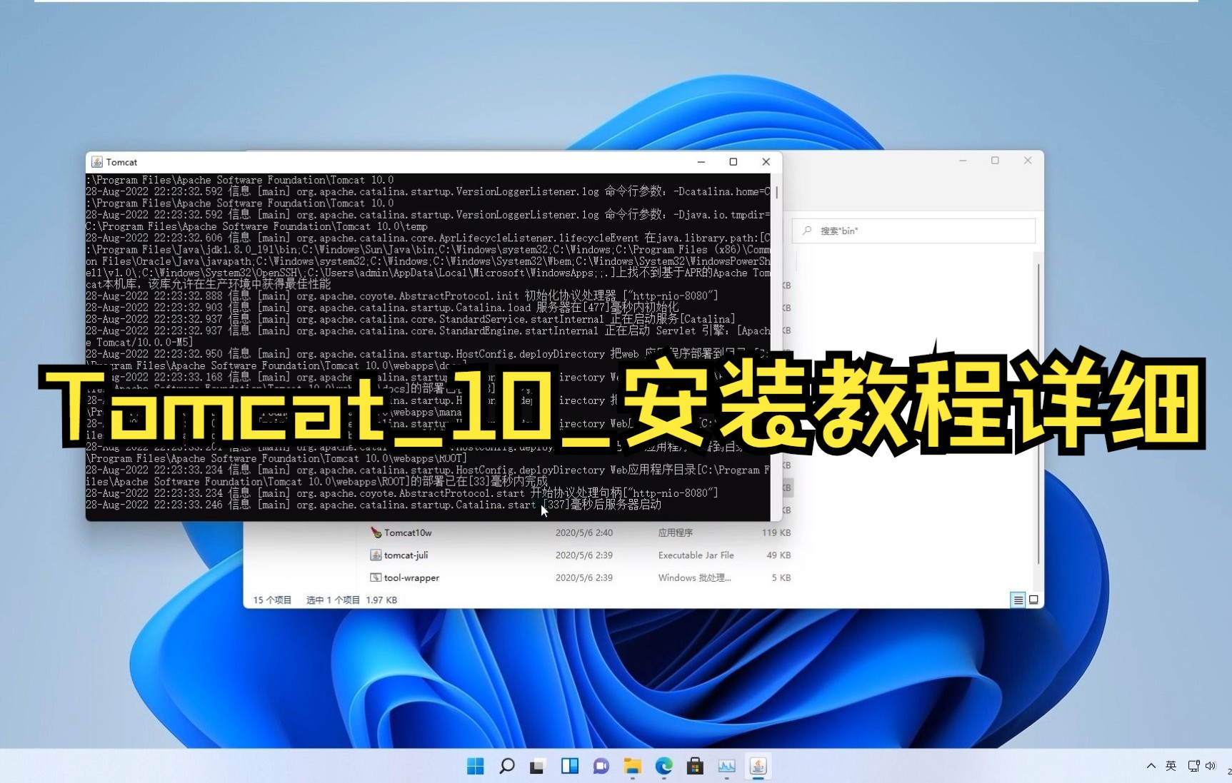 Tomcat10安装教程详细哔哩哔哩bilibili