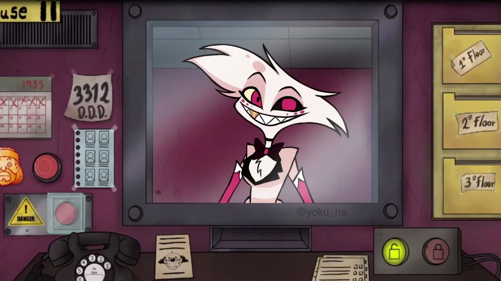 【地狱客栈/动画/授权代发/中字】angel dust想让你开门[把门打开