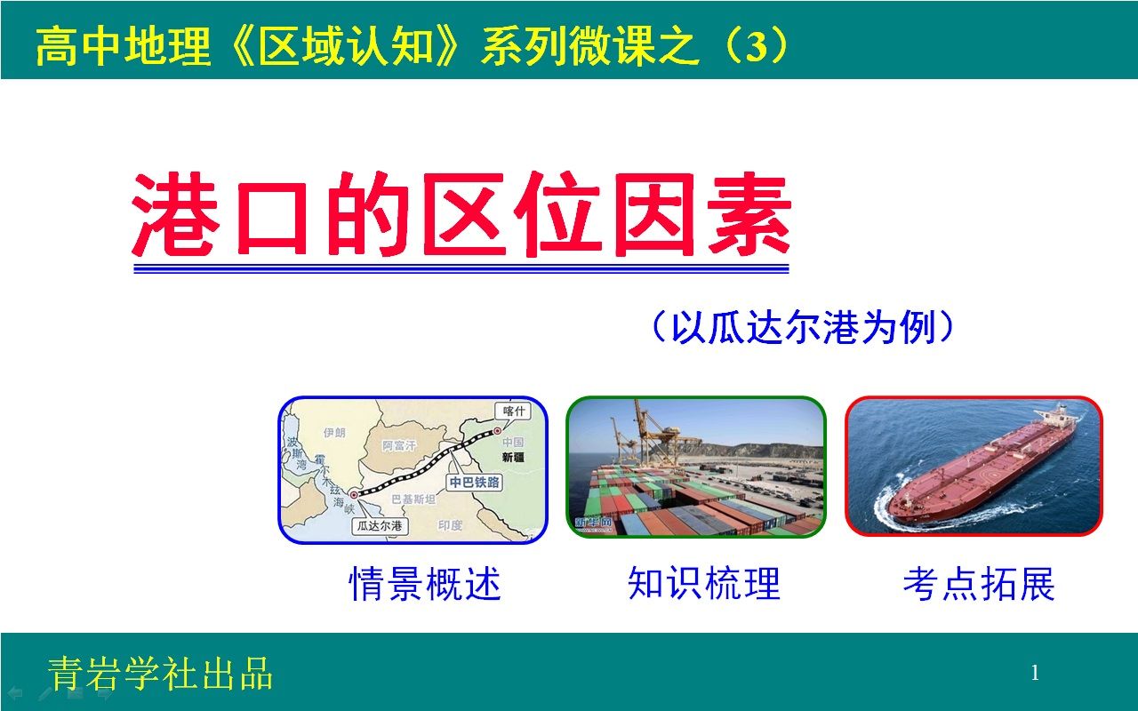 【高中地理】区域认识第三讲港口的区位因素以瓜达尔港为例哔哩哔哩bilibili