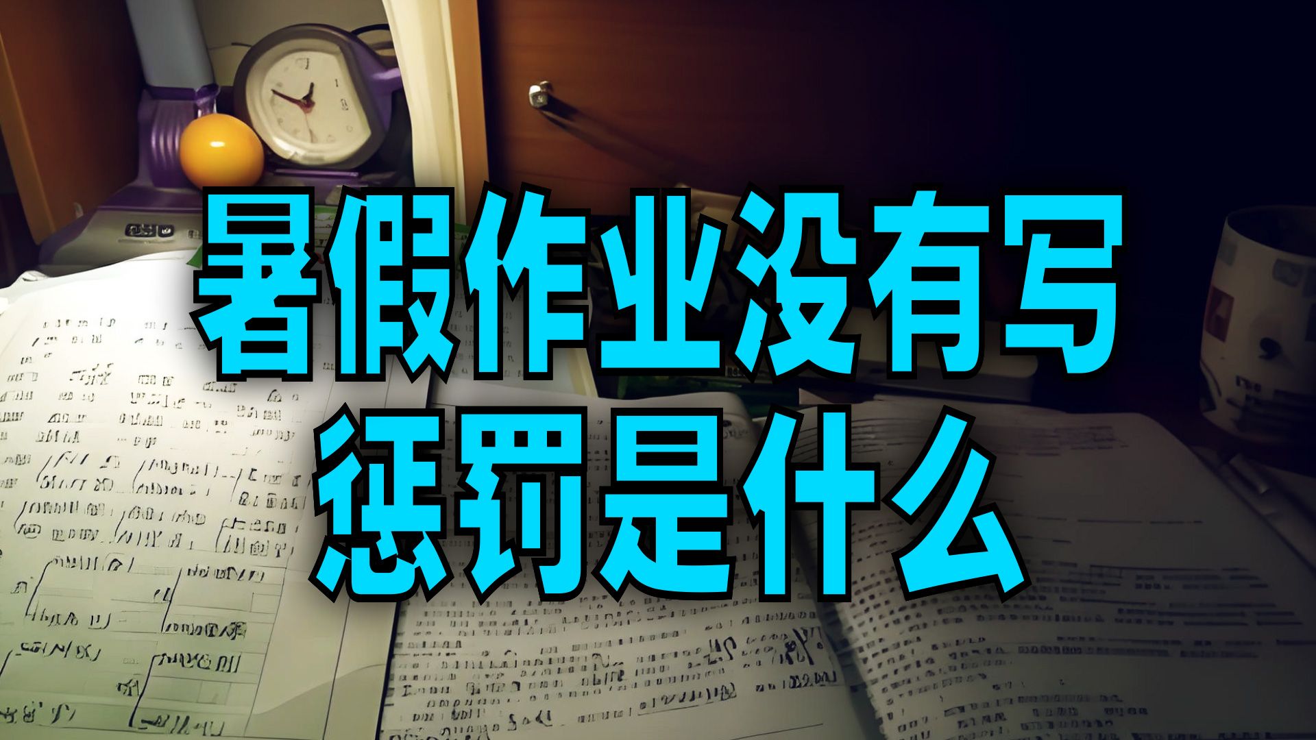 假如没有写完暑假作业,老师会给什么惩罚?