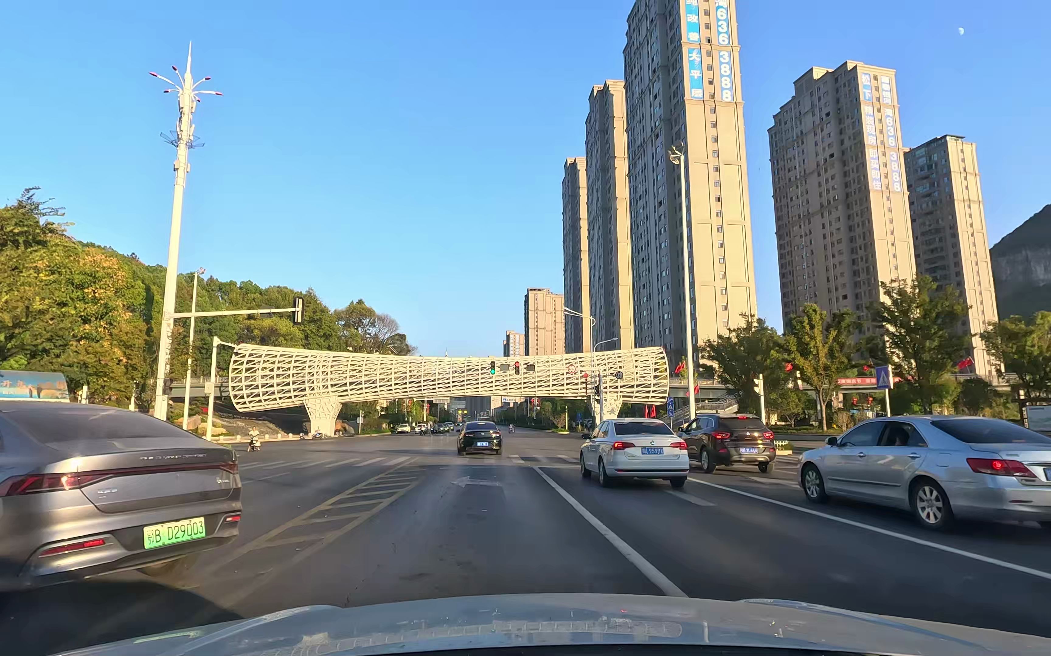 【地况pov】傍晚走行在黄石市区 ~ 行车前方展望