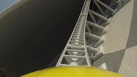 Flying Aces Roller Coaster Front Seat POV Ferrari World Abu Dhabi