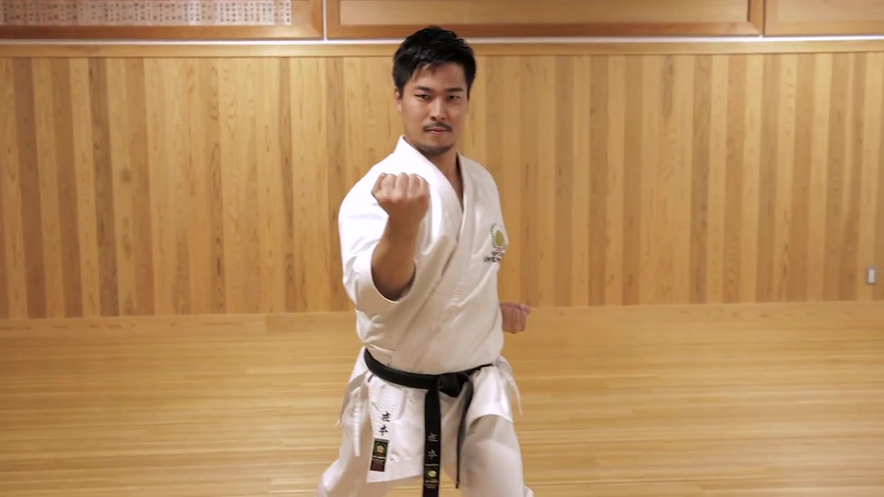 松涛馆流空手道-型中的前踢-平安二,平安四,观空大,慈恩,云手