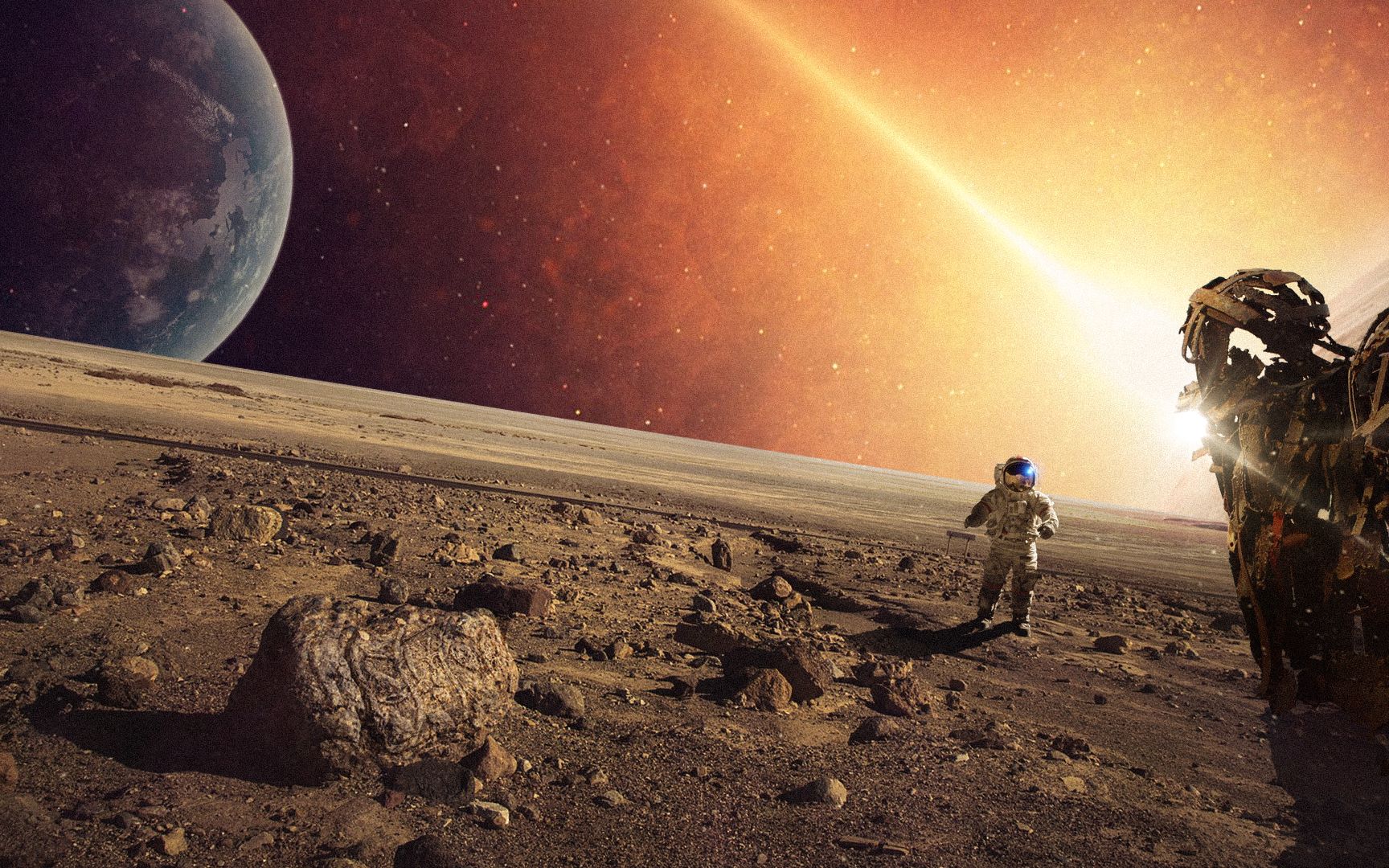 【创意合成】ps创意合成|ps合成特效|ps海报设计—科幻星球