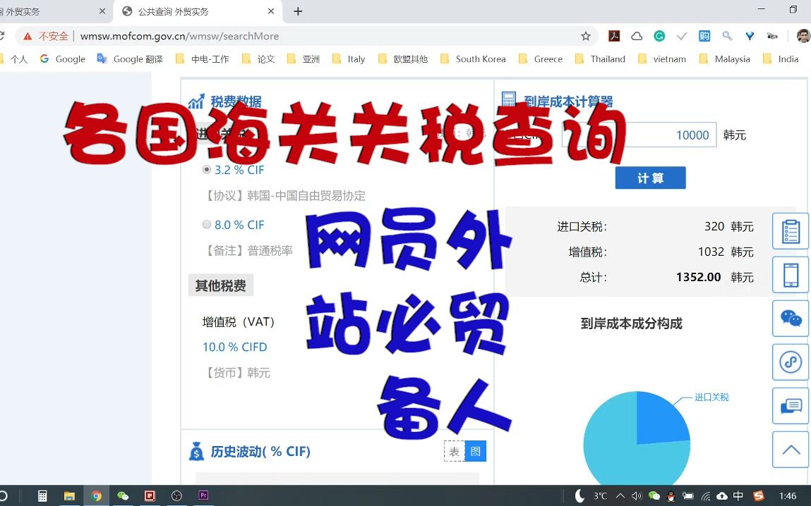 【数据4】如何查询各国关税,外贸人员必备网站哔哩哔哩bilibili