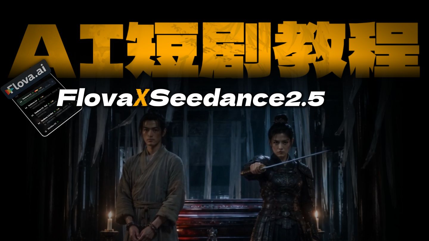 Flova ai + Seedance 2.5，高质感AI短剧保姆级教程！
