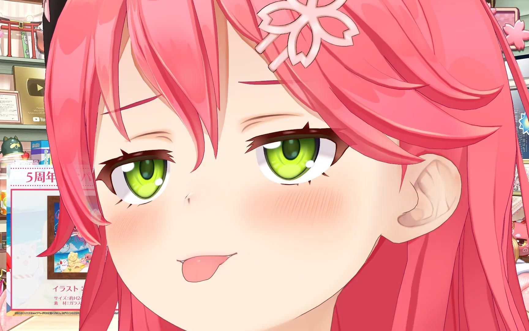 【樱巫女】尝试着吐舌头但是完全涩不起来的miko