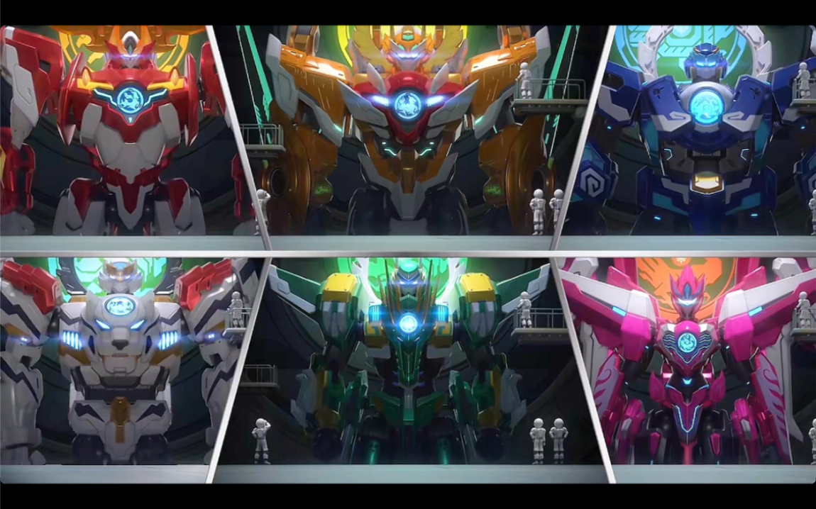 【神兽金刚6.精编版】神兽超人变身.机甲变形组合.特写片段合集