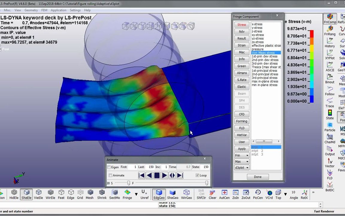 [图]Simulation of hot rolling plate in spiral rollers in the LS-DYNA tutorial