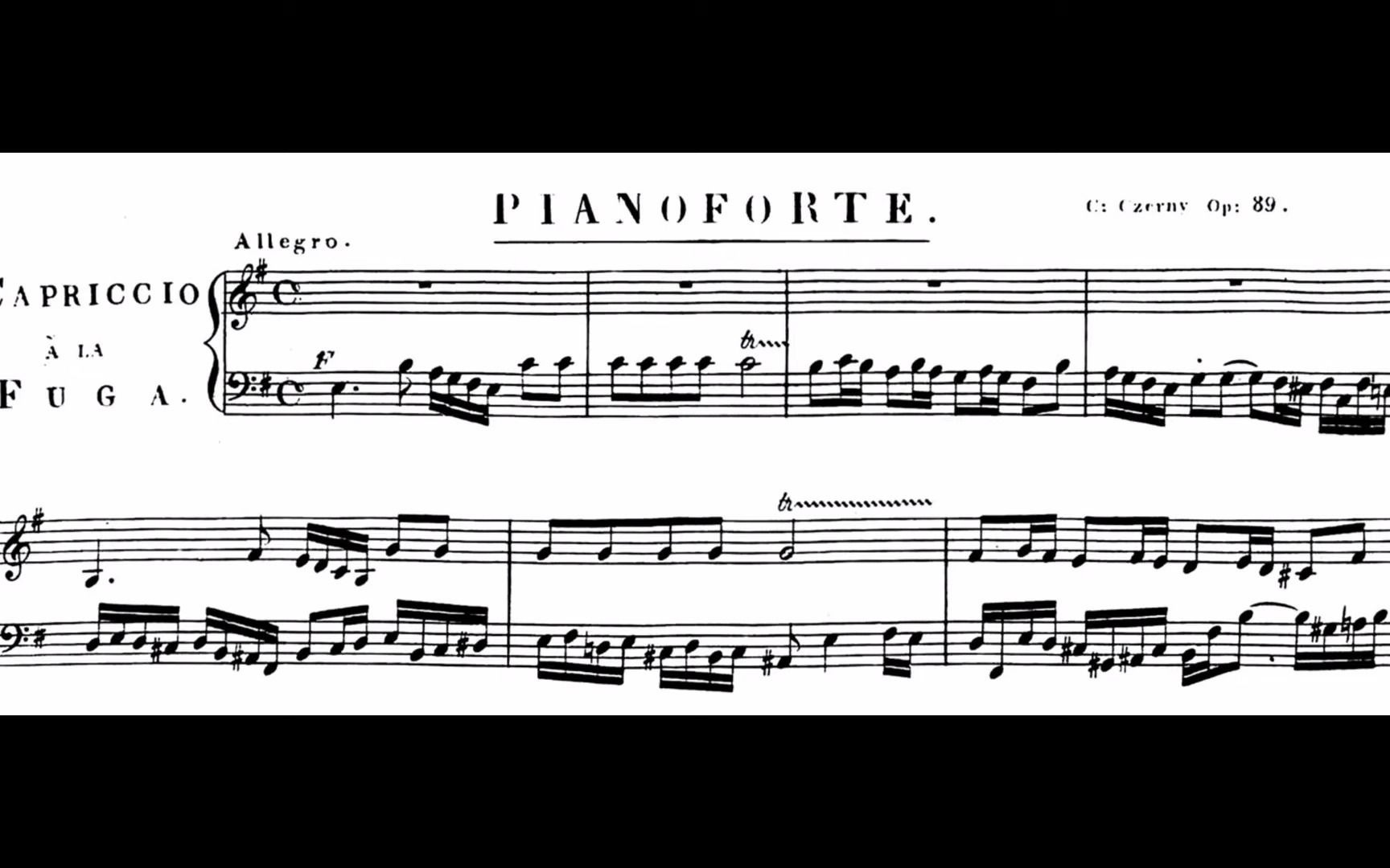 [图]［钢琴］Capriccio à la fuga per il pianoforte, Op. 89 钢琴随想赋格 By Carl Czerny 车尔尼