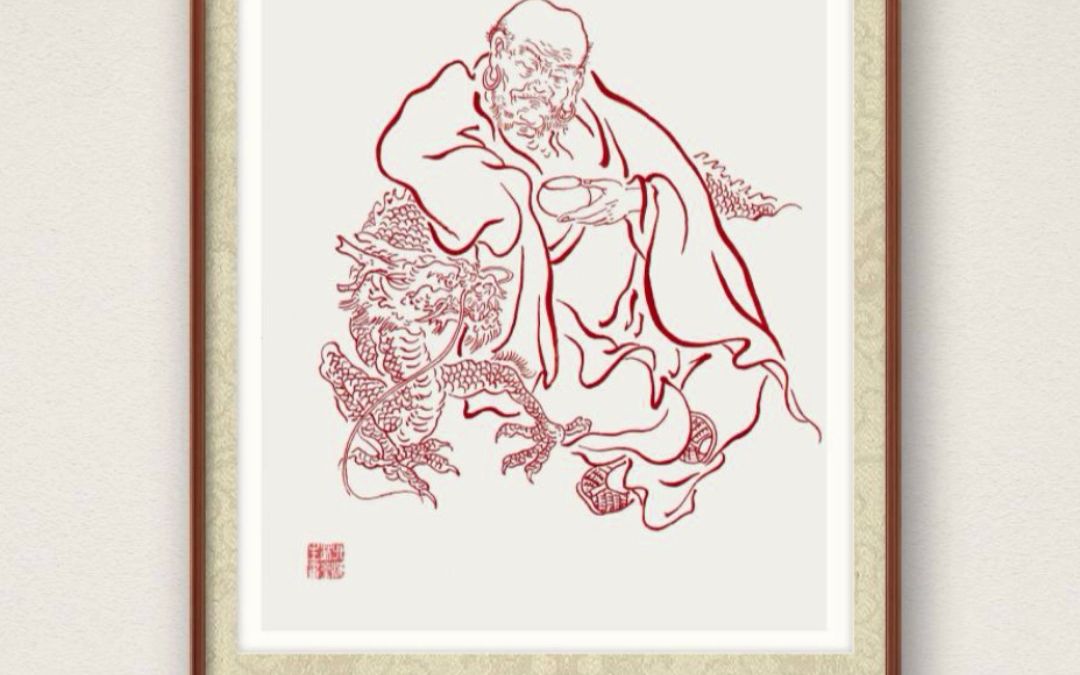 林釜生 | 临摹弘一法师罗汉福泽图(三)