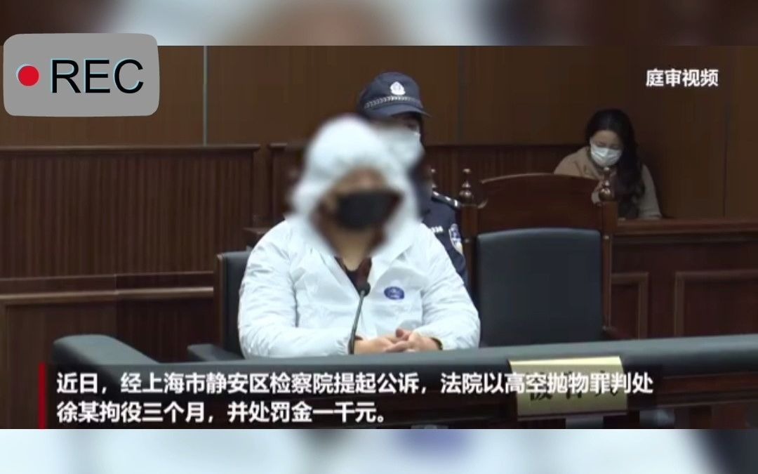 [图]请勿高空抛物！上海一男子多次从30楼扔垃圾，被判处拘役3个月并处罚金一千元。