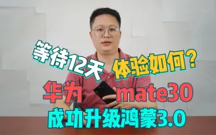 Скачать видео: 华为mate30成功升级鸿蒙3.0，足足等了12天，你升级了吗？