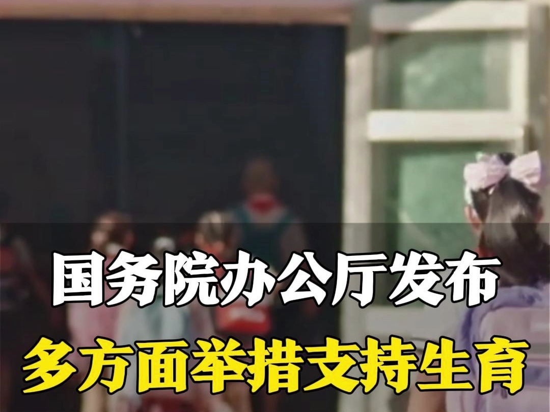 10月28日.国务院办公厅印发《若干措施》支持生育,提出4方面13条举措,提供生育、住房、教育、就业多方面支持哔哩哔哩bilibili