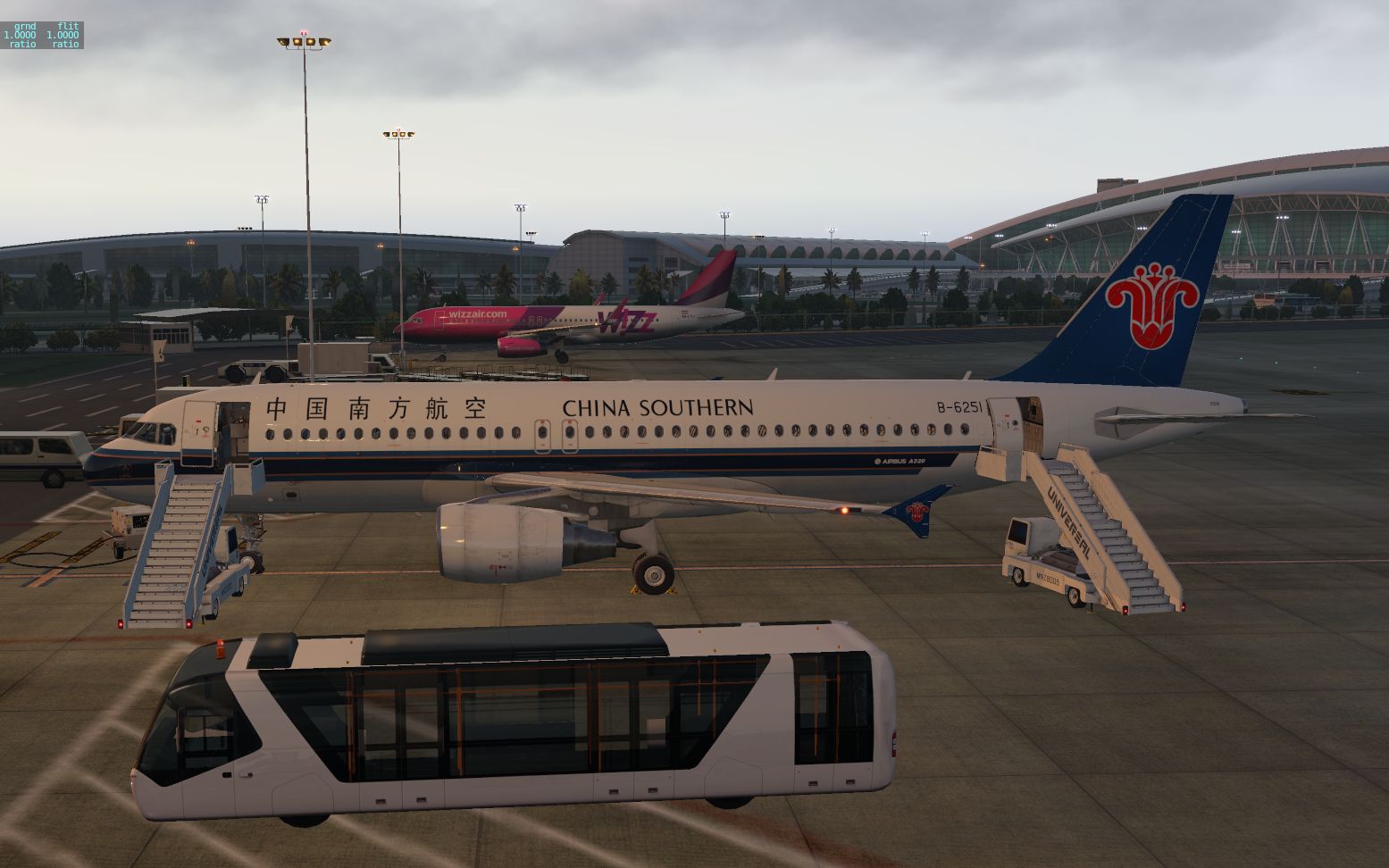 新人xp11ff320广州白云国际机场zggg起飞和降落