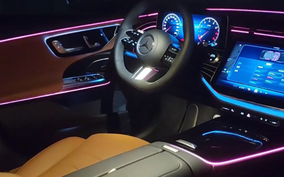 三叉星徽的浪漫 至死不渝,#男人的玩具 #氛围灯 #奔驰#e260#浪漫至死