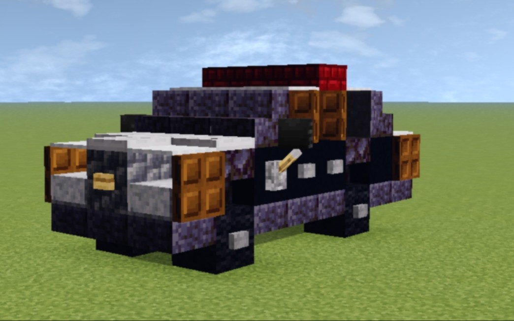 【minecraft载具教程】日本 警视厅 丰田皇冠 巡逻警车 我的世界载具