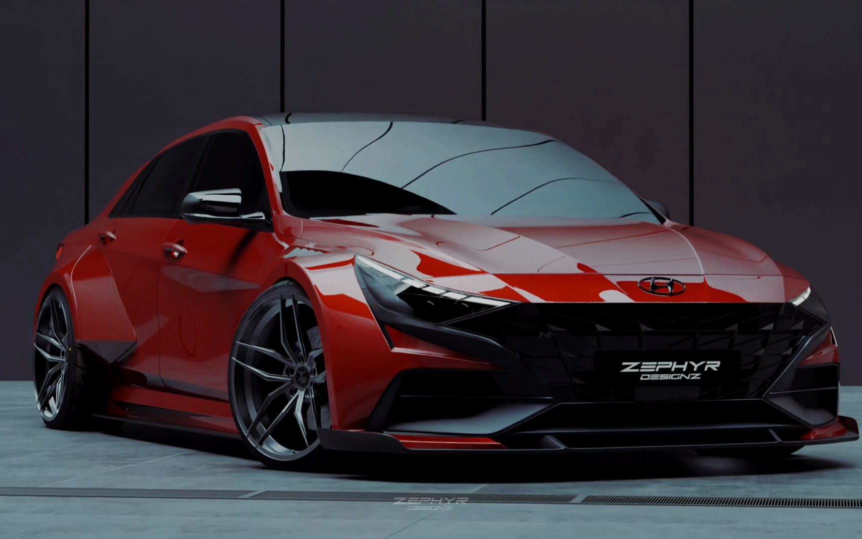 现代 伊兰特 elantra n 2023 硬核车身套件 by zephyr designz