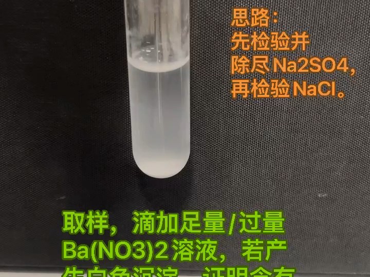 一分钟内学会硫酸钠和氯化钠混合溶液的检验哔哩哔哩bilibili