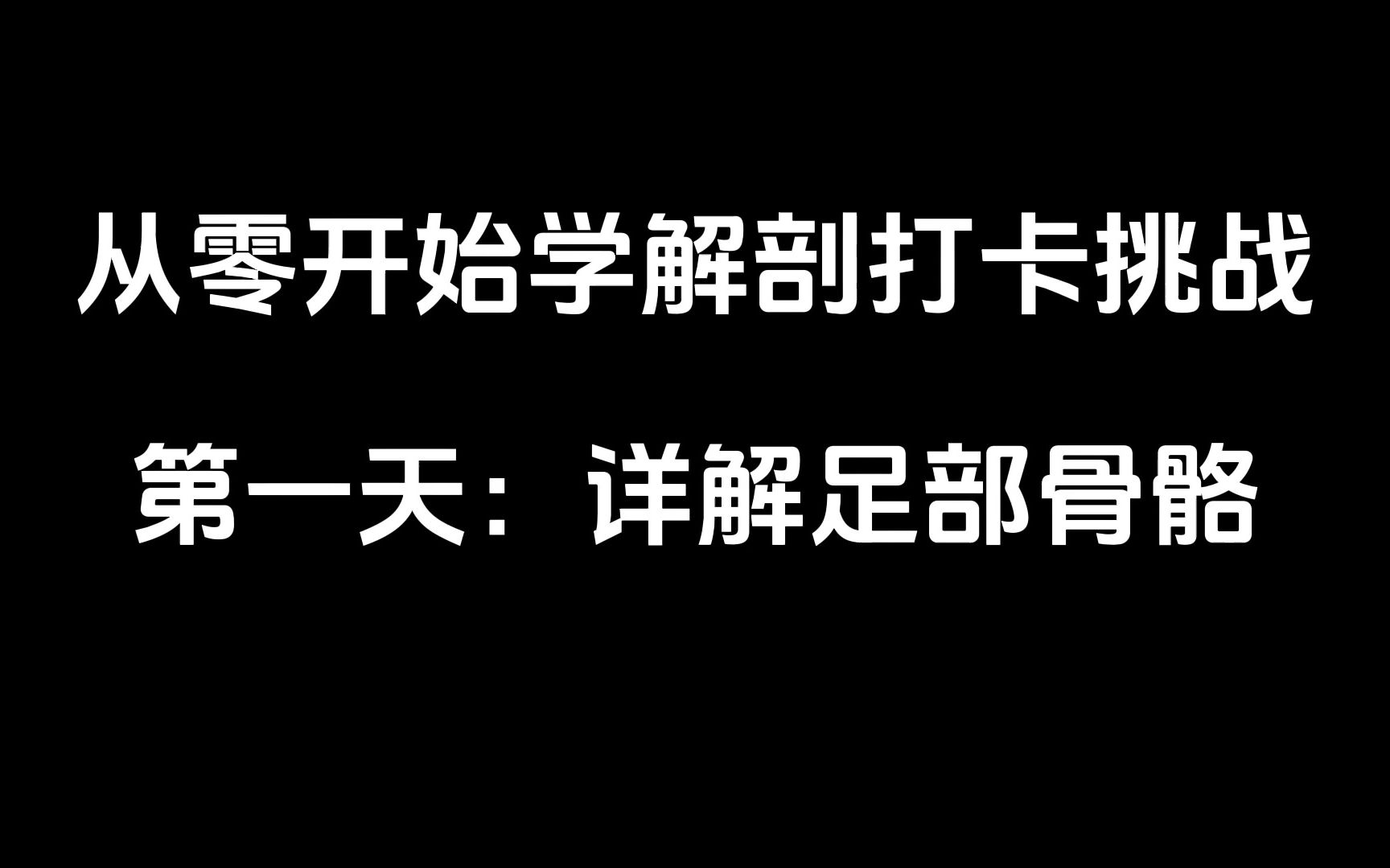 从零开始学解剖打卡挑战第一天:详解足部骨骼哔哩哔哩bilibili